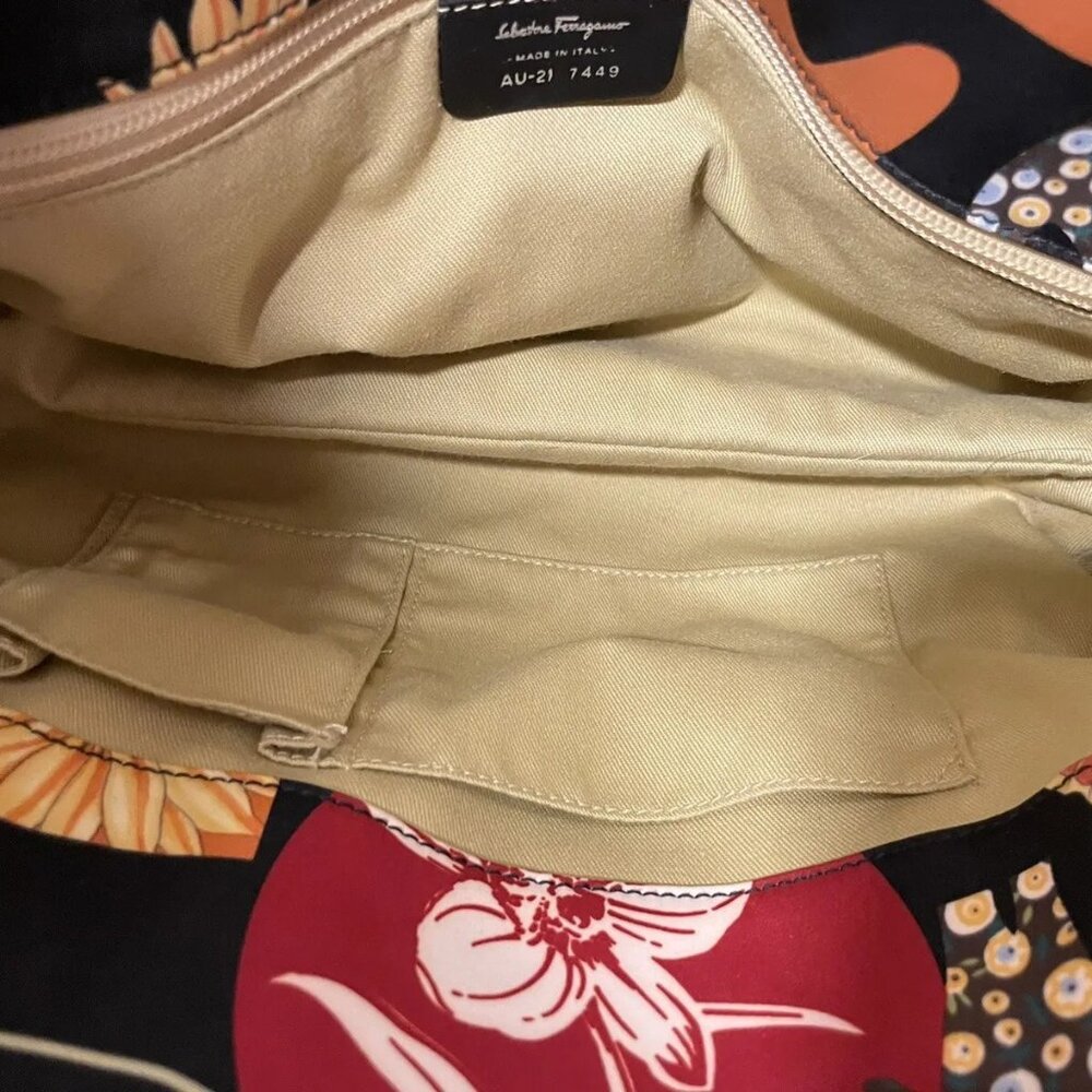 Salvatore Ferragamo Animal Print Nylon Tote - Picture 6 of 8